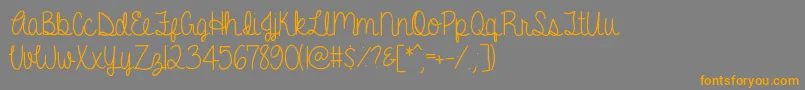 AGentleTouch Font – Orange Fonts on Gray Background
