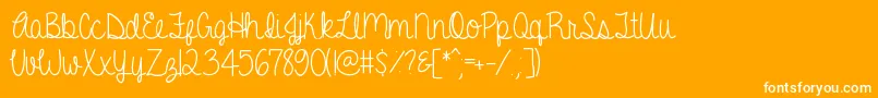 AGentleTouch Font – White Fonts on Orange Background