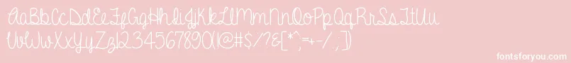 AGentleTouch Font – White Fonts on Pink Background