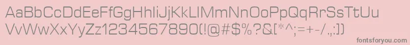 EurostileNextLtComLight Font – Gray Fonts on Pink Background