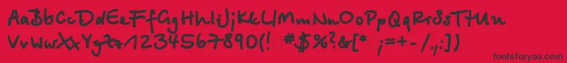 Betinascriptxgtt Font – Black Fonts on Red Background