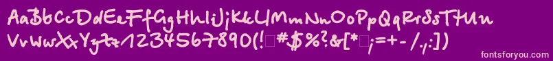 Betinascriptxgtt Font – Pink Fonts on Purple Background