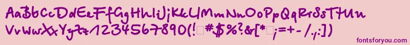 Betinascriptxgtt Font – Purple Fonts on Pink Background
