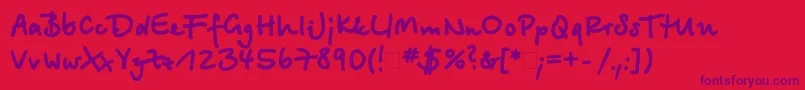 Betinascriptxgtt Font – Purple Fonts on Red Background