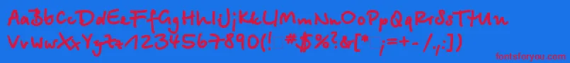 Betinascriptxgtt Font – Red Fonts on Blue Background
