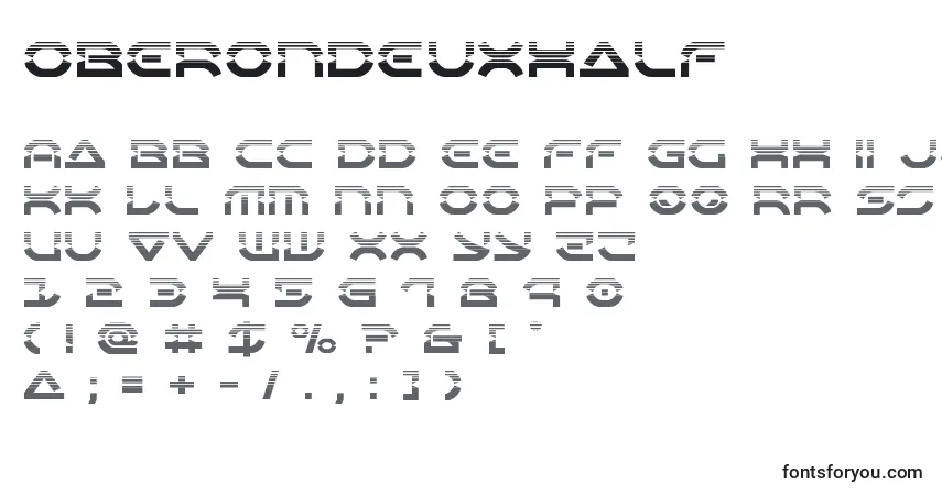 Шрифт Oberondeuxhalf – алфавит, цифры, специальные символы