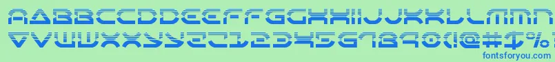 Oberondeuxhalf Font – Blue Fonts on Green Background