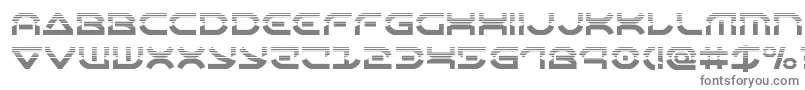 Oberondeuxhalf-fontti – harmaat kirjasimet valkoisella taustalla