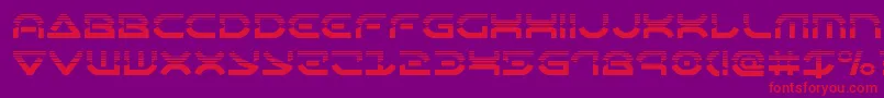 Oberondeuxhalf-Schriftart – Rote Schriften auf violettem Hintergrund