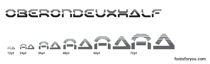 Размеры шрифта Oberondeuxhalf