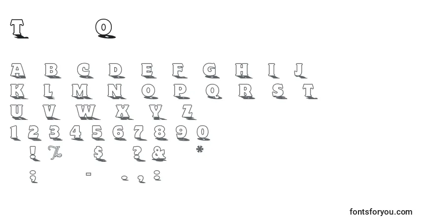 Шрифт ToylandOutlinea – алфавит, цифры, специальные символы
