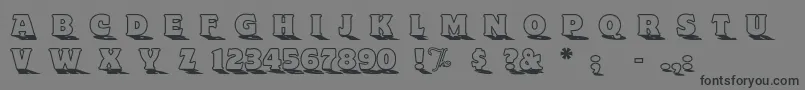 フォントToylandOutlinea – 黒い文字の灰色の背景