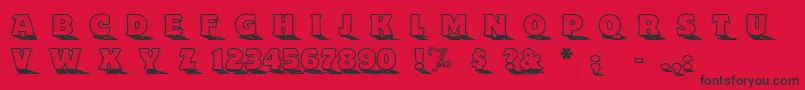 ToylandOutlinea Font – Black Fonts on Red Background