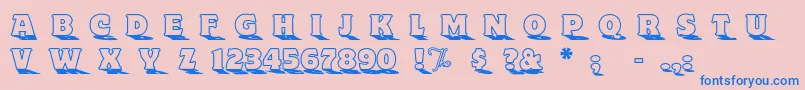 ToylandOutlinea Font – Blue Fonts on Pink Background