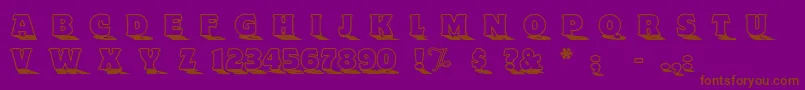 ToylandOutlinea Font – Brown Fonts on Purple Background