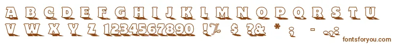 Шрифт ToylandOutlinea – коричневые шрифты на белом фоне