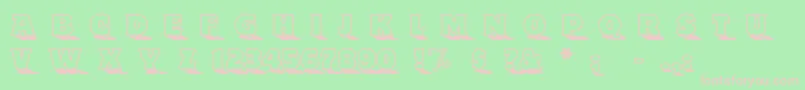 ToylandOutlinea Font – Pink Fonts on Green Background