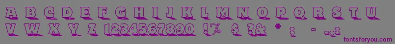 Шрифт ToylandOutlinea – фиолетовые шрифты на сером фоне