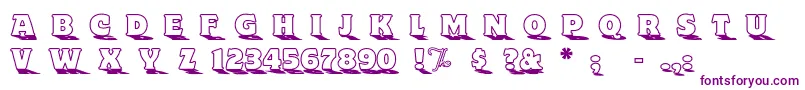 ToylandOutlinea Font – Purple Fonts on White Background