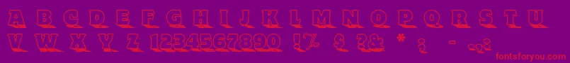 ToylandOutlinea Font – Red Fonts on Purple Background