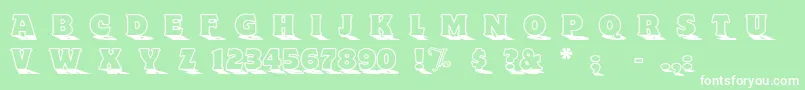 ToylandOutlinea Font – White Fonts on Green Background