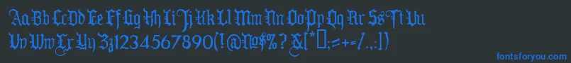 Ww2BlackltraltHplhs-Schriftart – Blaue Schriften auf schwarzem Hintergrund