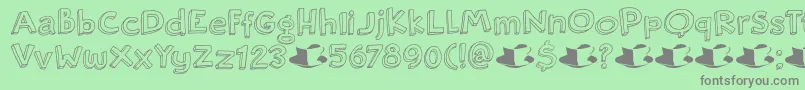 DkRosyLee Font – Gray Fonts on Green Background