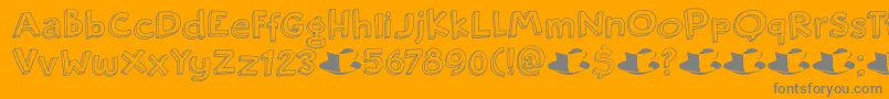 DkRosyLee Font – Gray Fonts on Orange Background