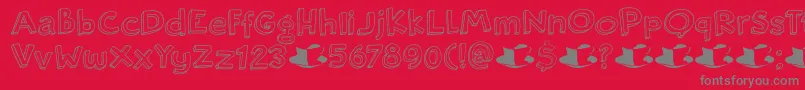DkRosyLee Font – Gray Fonts on Red Background
