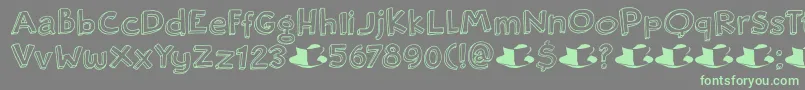 DkRosyLee Font – Green Fonts on Gray Background