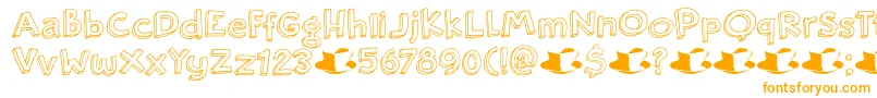 DkRosyLee Font – Orange Fonts on White Background