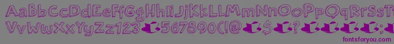 DkRosyLee Font – Purple Fonts on Gray Background