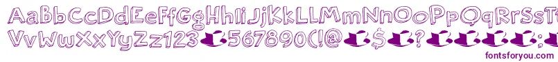 DkRosyLee Font – Purple Fonts on White Background