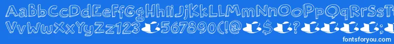 DkRosyLee Font – White Fonts on Blue Background