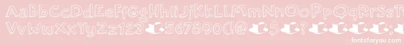 DkRosyLee Font – White Fonts on Pink Background