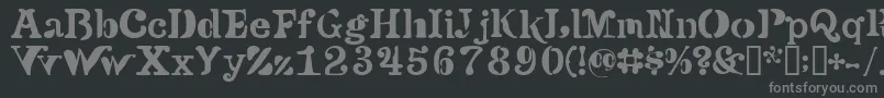 フォントVersu ffy – 黒い背景に灰色の文字