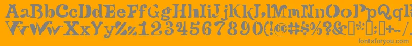 Versu ffy-Schriftart – Graue Schriften auf orangefarbenem Hintergrund