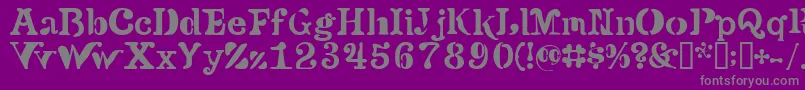 フォントVersu ffy – 紫の背景に灰色の文字