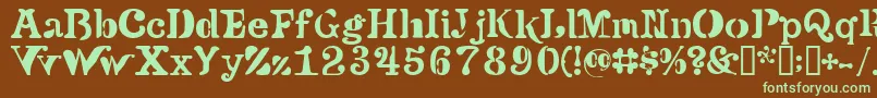 Versu ffy Font – Green Fonts on Brown Background