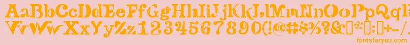 Versu ffy-Schriftart – Orangefarbene Schriften auf rosa Hintergrund