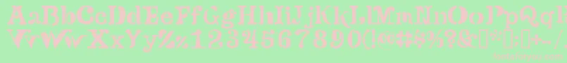 Versu ffy Font – Pink Fonts on Green Background