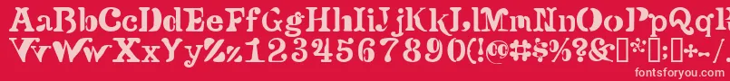 Versu ffy Font – Pink Fonts on Red Background