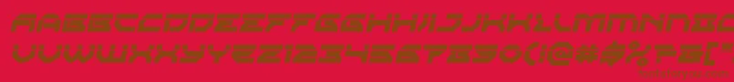 Xenodemonlaserital Font – Brown Fonts on Red Background