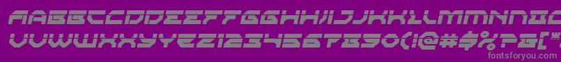 フォントXenodemonlaserital – 紫の背景に灰色の文字
