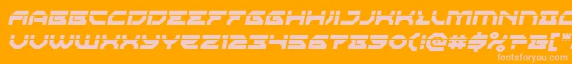 Police Xenodemonlaserital – polices roses sur fond orange