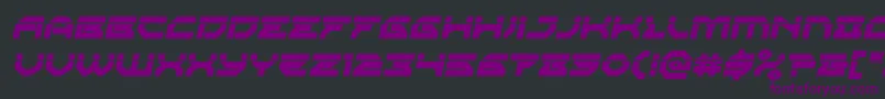 Czcionka Xenodemonlaserital – fioletowe czcionki na czarnym tle