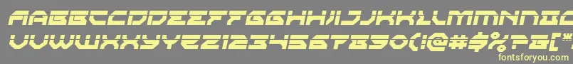 Xenodemonlaserital Font – Yellow Fonts on Gray Background