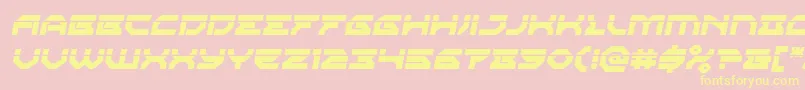 Xenodemonlaserital Font – Yellow Fonts on Pink Background