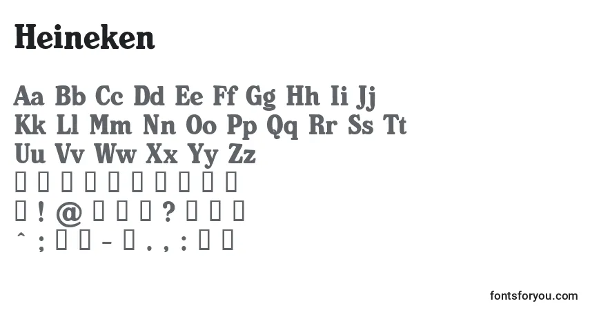 Heineken Font – alphabet, numbers, special characters