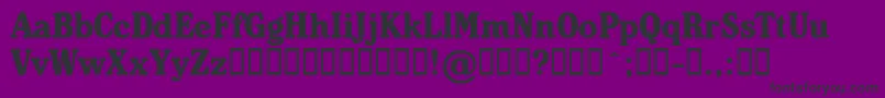フォントHeineken – 紫の背景に黒い文字
